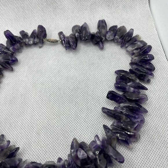 Amethyst chunky chokers necklace - Picture 6 of 7